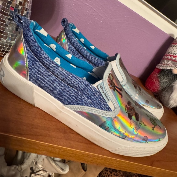 Pixar Slip-On Sneakers - Iridescent and Blue size 7 - Picture 6 of 7